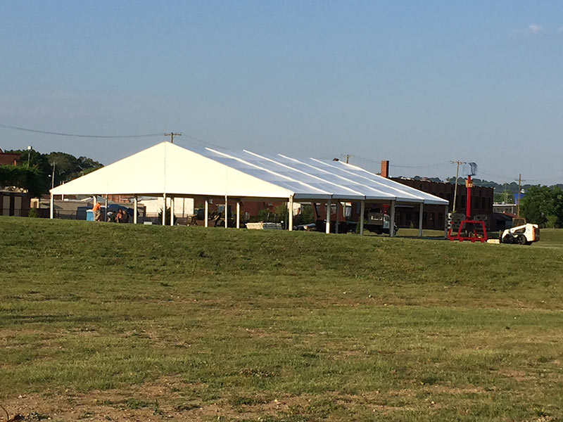 Venue tent by our tent manufacturers seen in the distance.