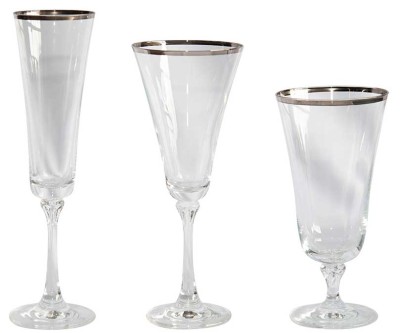 Platinum Rim Glassware