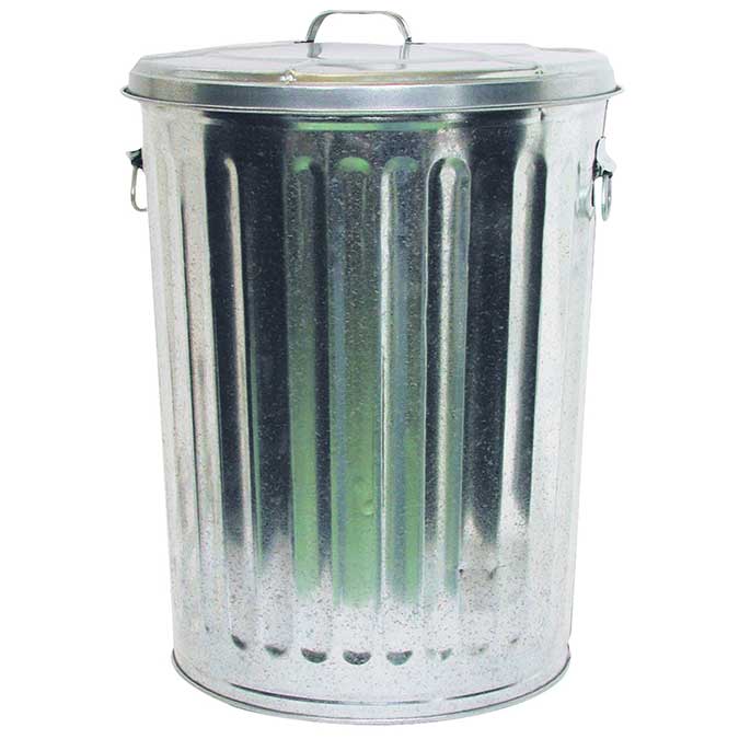 Galvanized Trash Can