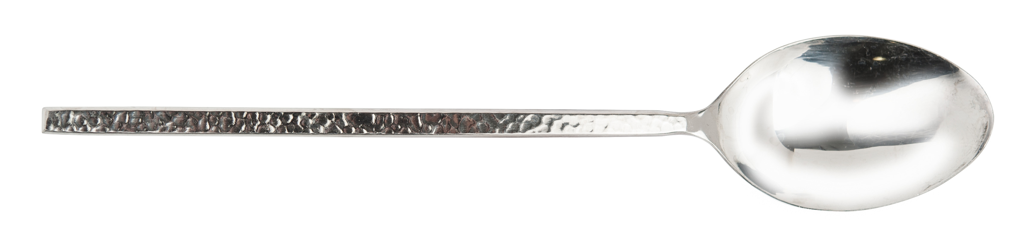 Hammered Silver Serving Spoon